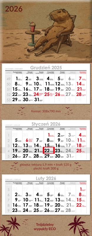 Trójdzielny wypukły ECO